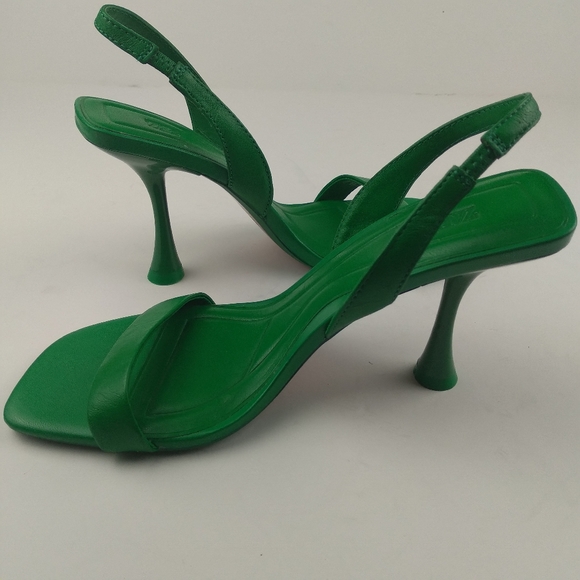 Zara Shoes - Zara green sling back heel sandal style size 38=7.5